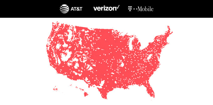 5G and 4G Cell Tower Coverage for Verizon