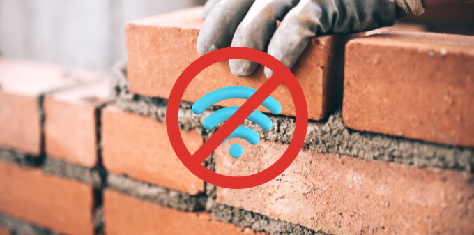 Brick wall blocks out cellular signal in offices