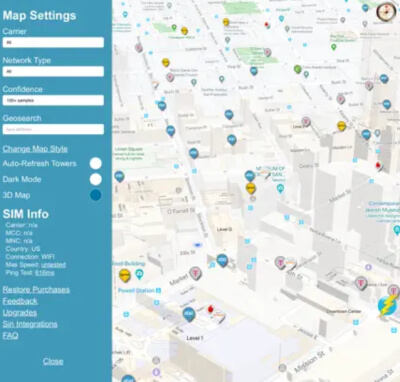 Cellular Network Signal Finder Cell Tower Locator