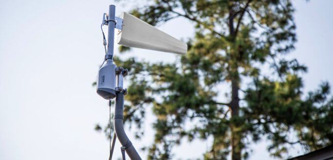soca with directional antenna installed on roof