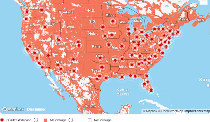 Verizon 5G Coverage Map