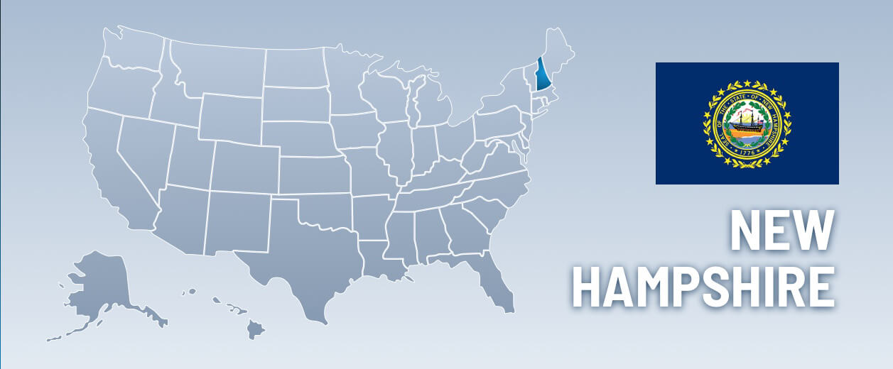 New Hampshire USA Map