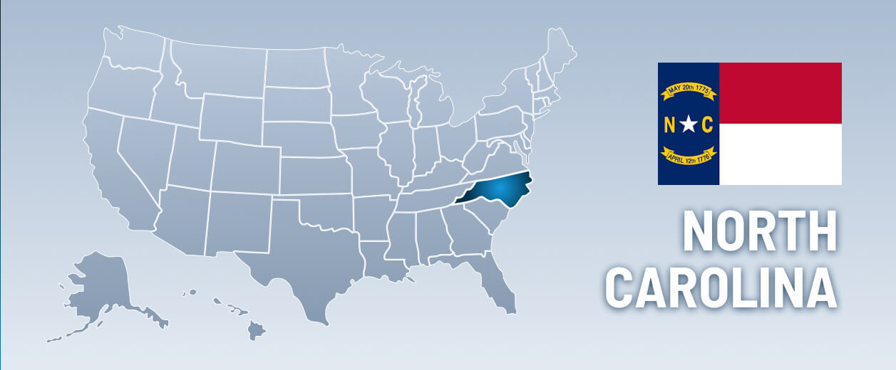 North Carolina USA Map