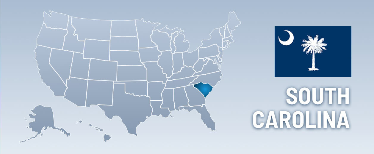South Carolina USA Map