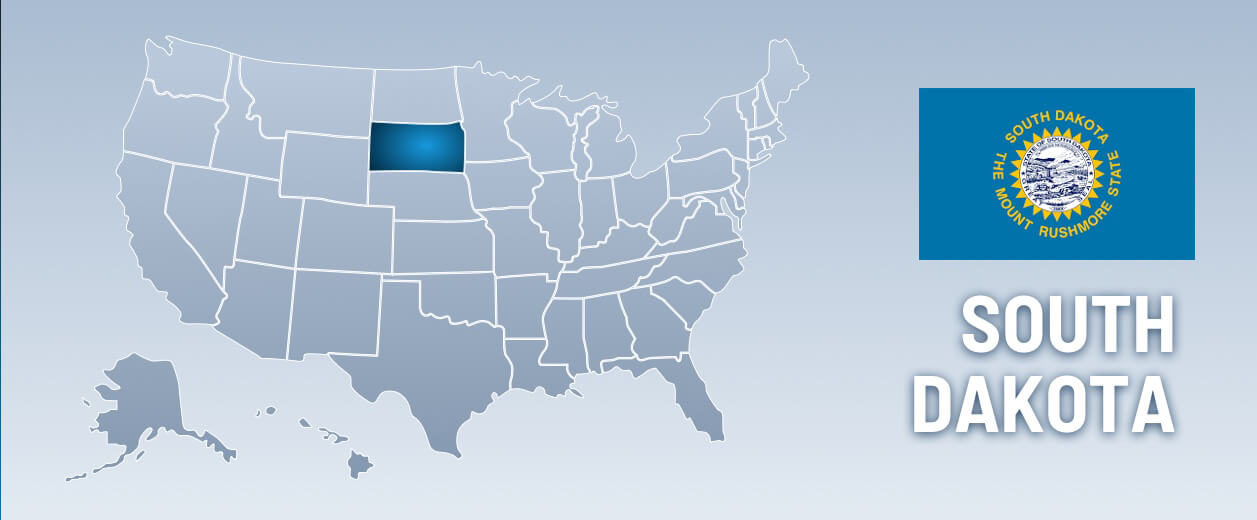 South Dakota USA Map
