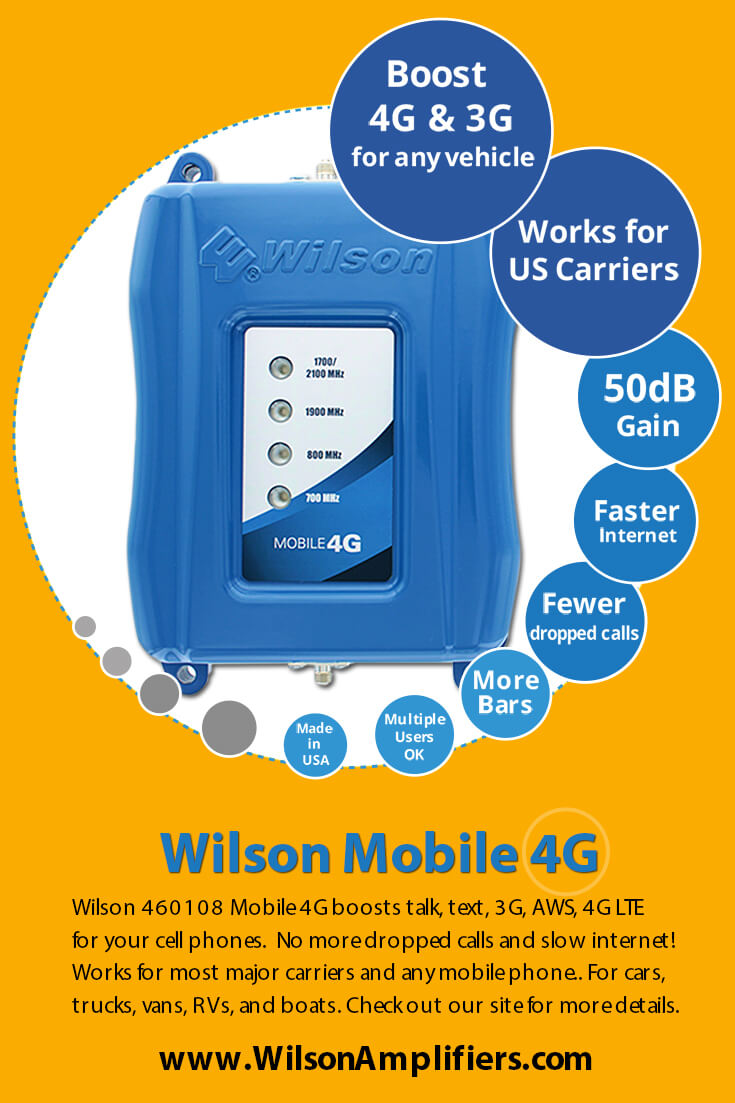 Wilson 460108 Mobile 4G Best 4G Cell Phone Signal Booster for Vehicle